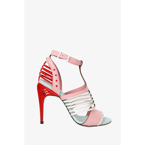Fendi Multicolour Heeled Cage-front Sandals Size 37.5
